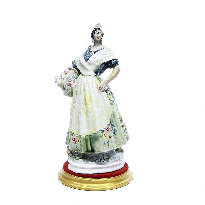 Enameled porcelain figure 