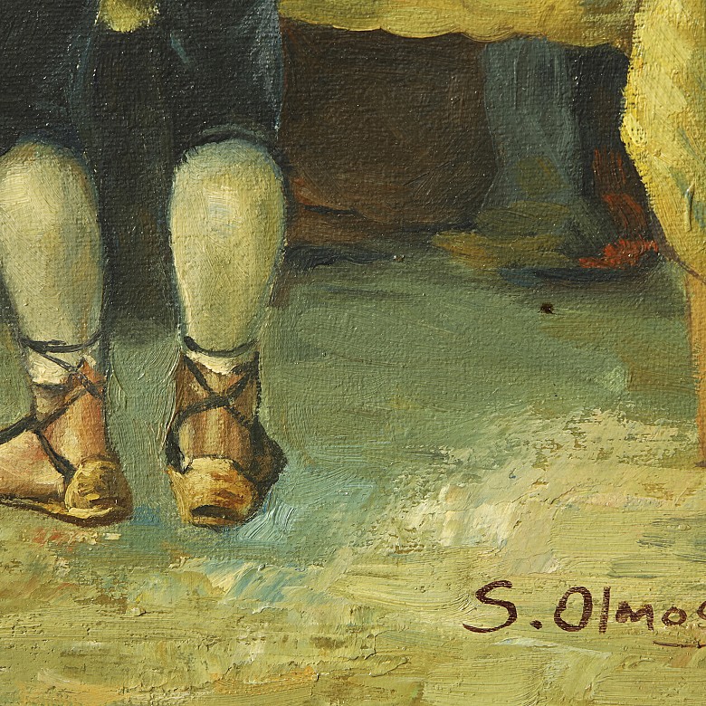 S. Olmos (20th century) ‘Market’ - 3