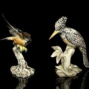 Two porcelain birds, 20th century