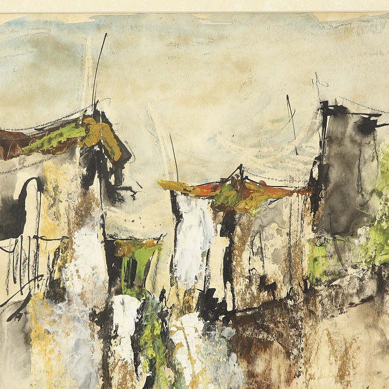 Anonymous (20th century) ‘Views of a village’