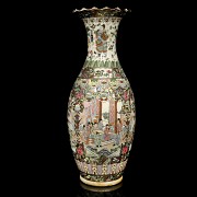 Cantonese enameled vase with palace scenes, 20th century