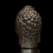 Wooden Buddha head, Asia, 20th century