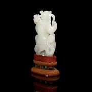 Hetian white jade figurine “Child and dogs”, Qing dynasty