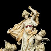 Porcelain figurine ‘Ladies and Angels’, 20th century - 4