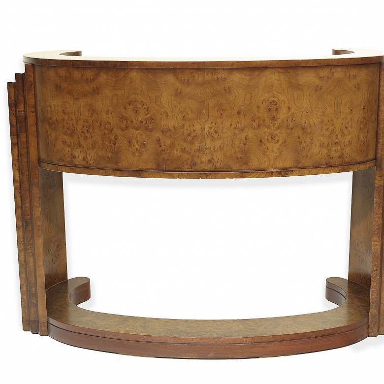 Elm oval Art Deco style desk