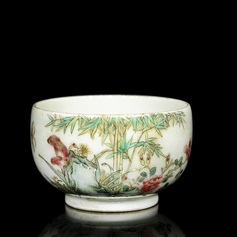 Tea bowl with a garden, 20th century