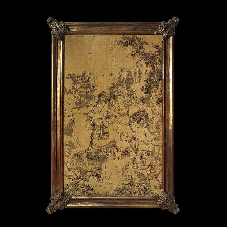 Mannerist tapestry ‘Escena galante’, 19th century