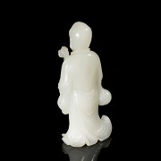 Jade figurine “Luohan with ruyi and flower”, Qing dynasty