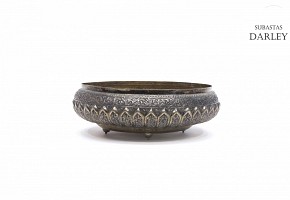 Embossed metal bowl, Indonesia, early 20th century