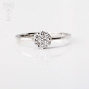 Ring in 18k white gold with diamonds