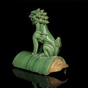 Green glazed tile “Lion Foo”, Qing dynasty