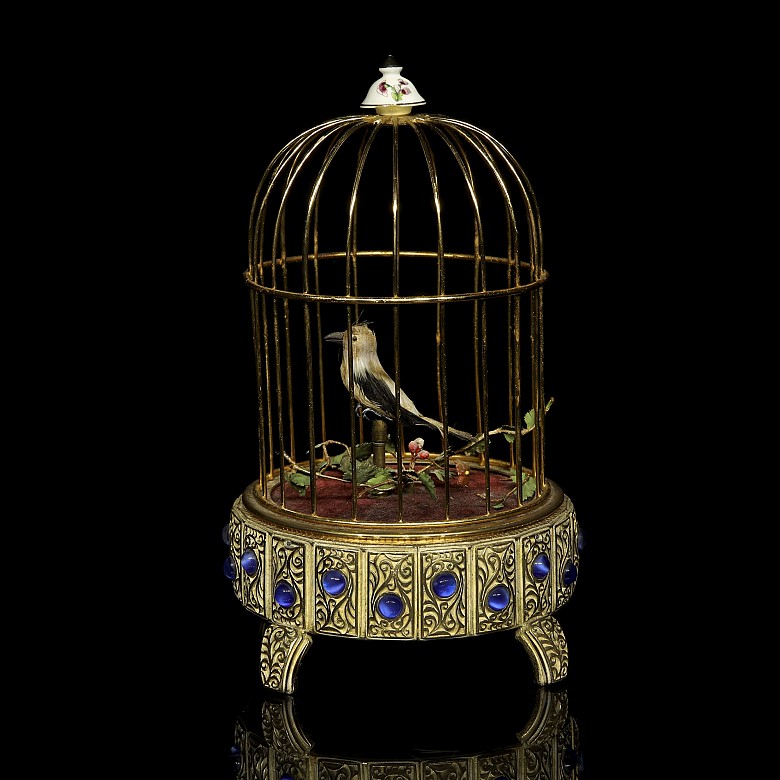 Birdcage with automaton songbird, 19th - 20th century