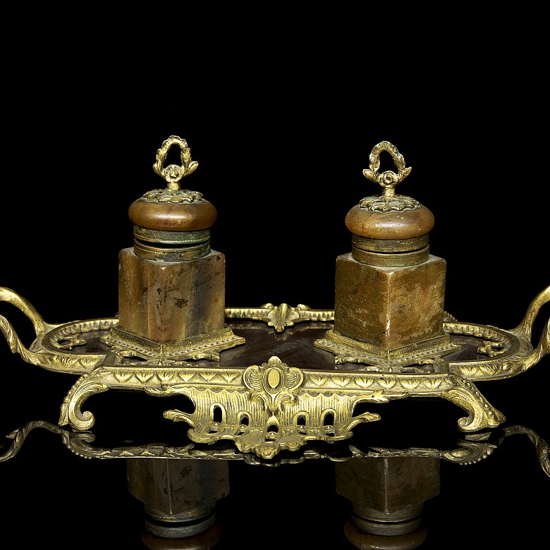 Stone and bronze scribe's desk, 19th century - 8