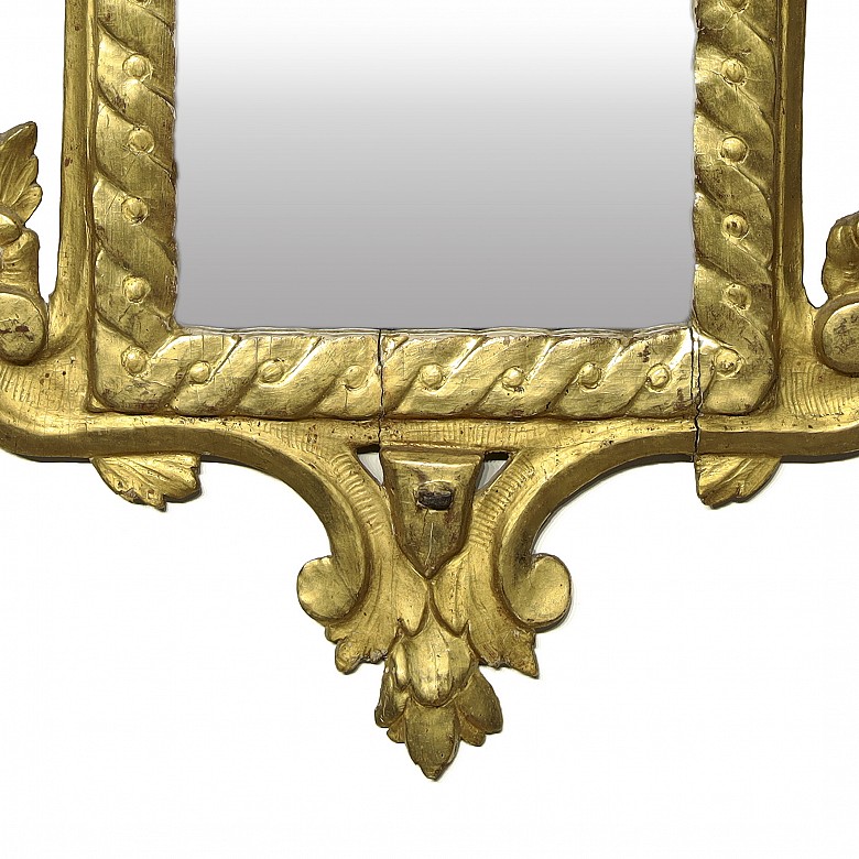 Wooden cornucopia mirror, early 20th century - 3