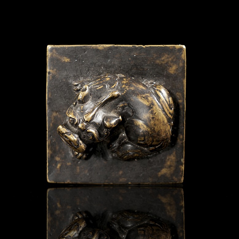 Bronze seal ‘Mythical Beast’, Qing dynasty