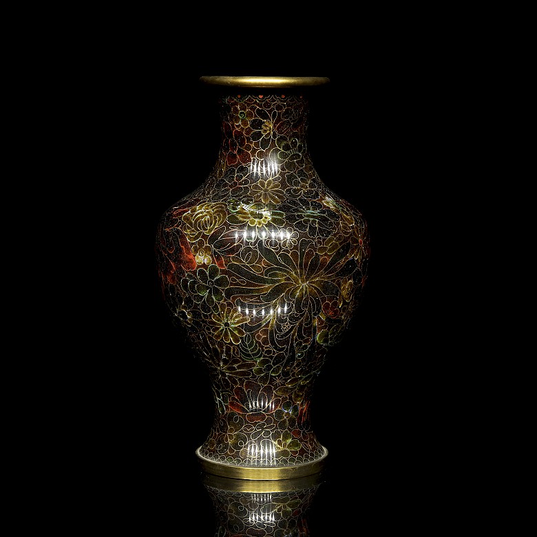 Cloisonné vase ‘Flowers’, 20th century - 2