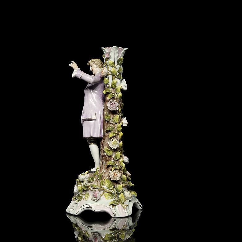 German porcelain ‘Candelabra with gentleman’, 20th century - 4