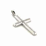 White gold cross, with diamonds