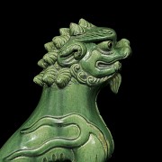 Green glazed tile “Lion Foo”, Qing dynasty