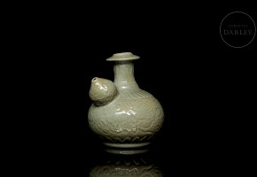 Small celadon-glazed ceramic jug, Song style