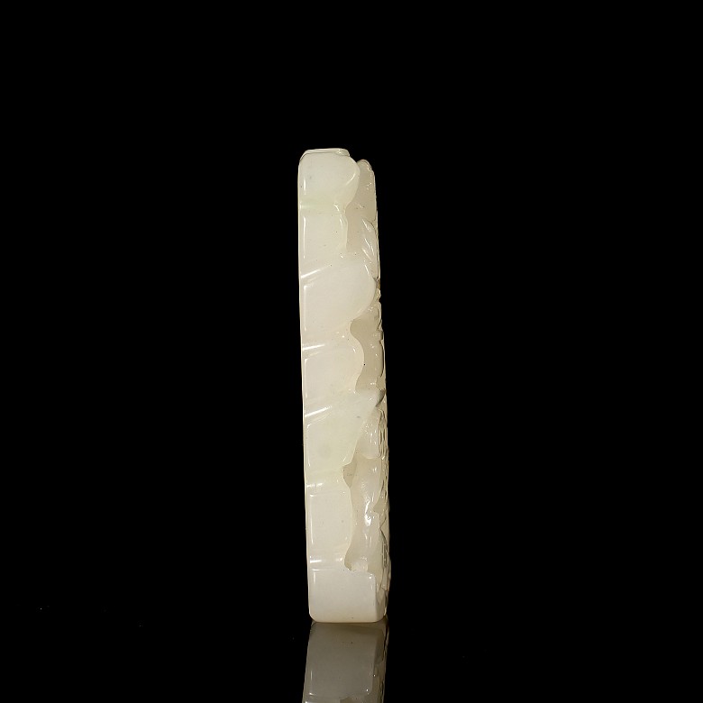 Carved jade ornament ‘Characters’, Qing dynasty