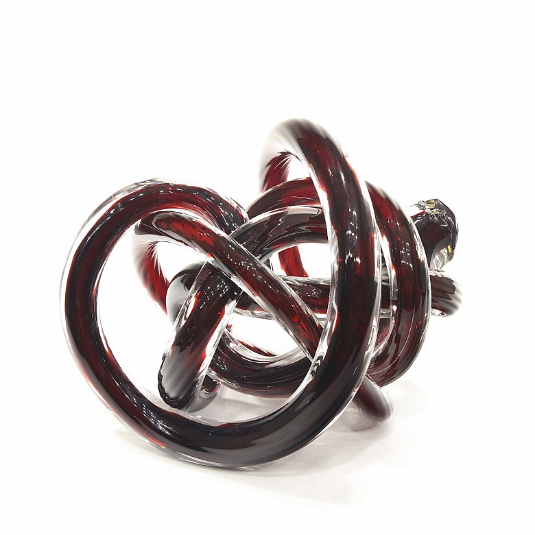 Glass sculpture “Decorative knot”, 20th century