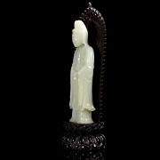 Hetian white jade guanyin, Qing dynasty