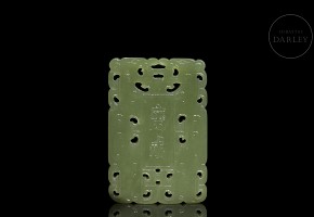 Placa de jade amarillo 