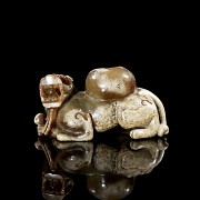 Carved jade figurine ‘Beast’, Han style