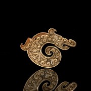 Carved jade pendant ‘Dragon’, Han style