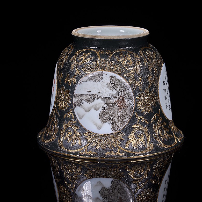 Small porcelain ‘Landscapes and Poems’ cup, Qing dynasty