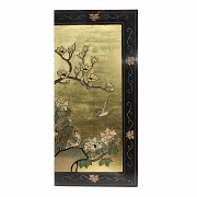 Chinese four-leaf folding screen, 20th century