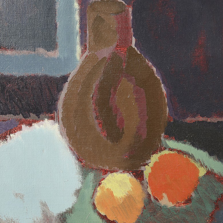 20th century painting ‘Still life with jug and oranges’ - 2