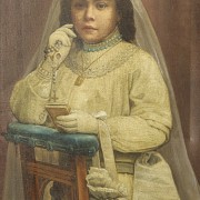 Josep Gallés i Malats (1863-1920) “Young Communion Girl” - 3