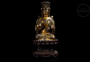 Buddha “Vairocana” of golden bronze, Ming dynasty