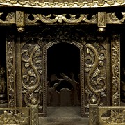 Small carved wooden temple, 19th - 20th century - 8