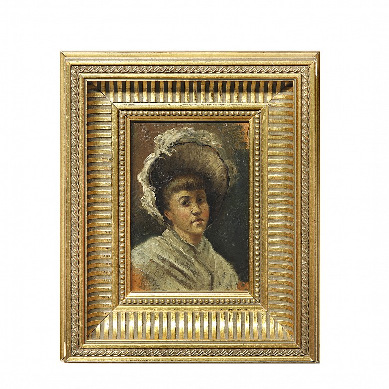 Valencian School 19th century ‘Portrait of a lady’, 1896