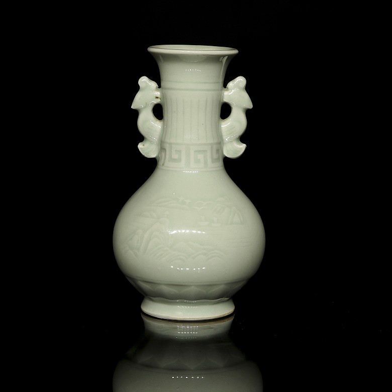 Pequeño cuenco de porcelana vidriada, con sello Kangxi - 8