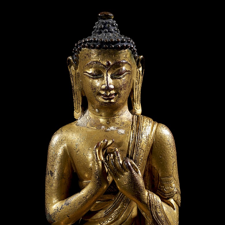 Gilt-bronze figure ‘Shakyamuni Buddha’, Qing dynasty