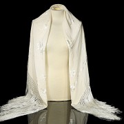 Embroidered manila shawl, 20th century