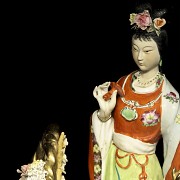 Chinese porcelain enamelled lady, 20th century