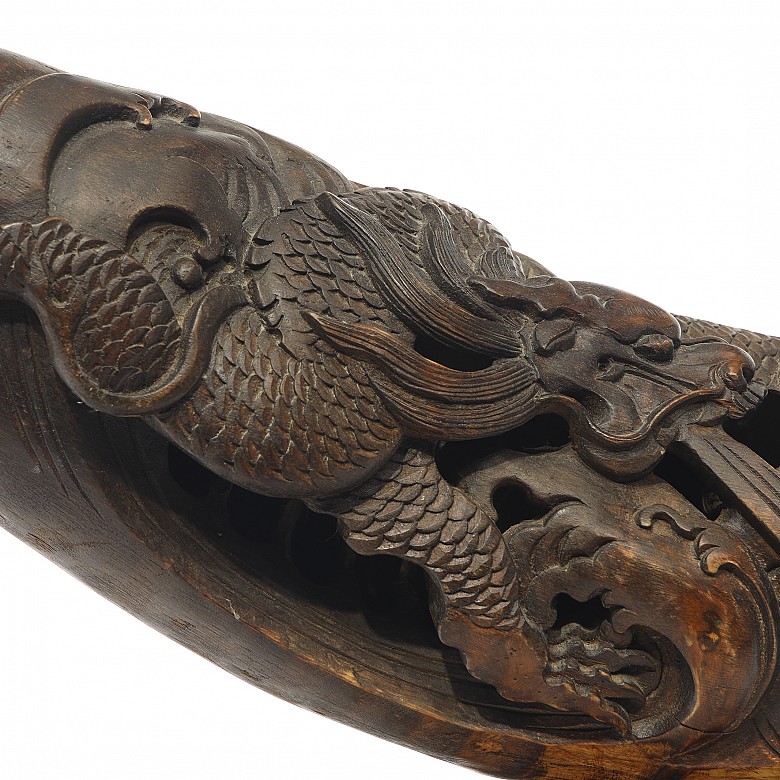 Carved bamboo figure “Dragon”, 20th century