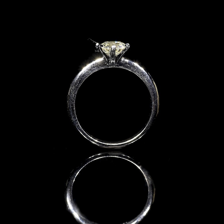 Solitaire white gold with brilliant 1 cts