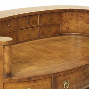 Elm oval Art Deco style desk