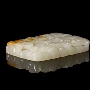 Carved jade ornament ‘Characters’, Qing dynasty