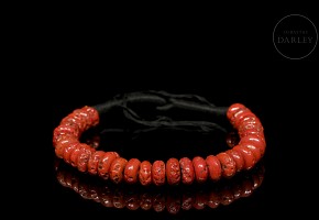 Tibetan liuli bead necklace, Late Qing dynasty