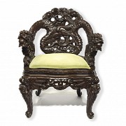 Chinese carved wooden armchair, 20th century