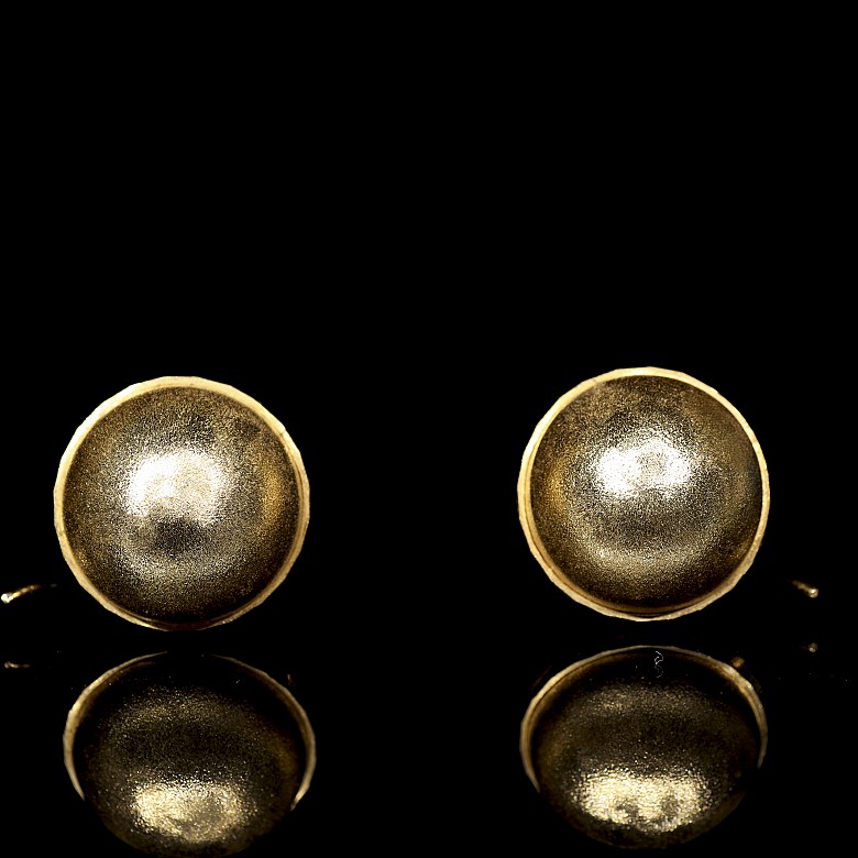 Yellow gold earrings ‘Spheres’