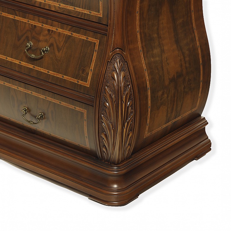 Walnut palm wood vanity cabinet - 4