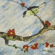 S. Boix ‘Pair of paintings with birds’, 1967